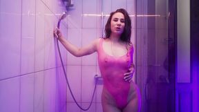 shower fuck with dildo