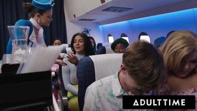 Jealous Cali Sweets caught with trans FUTA flight attendant Alison Rey and Roxie Sinner