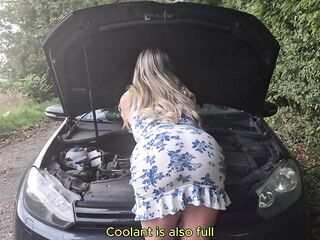 Stranger caught me with car breakdown and helps me out for rimming