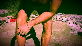 Push-ups in the nude