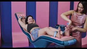 Big Boobed Alice Plays Fetish - Intense Foot and Flesh Tickling with Sabina