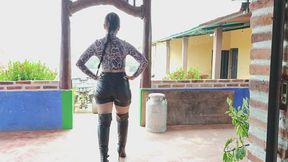 Trying to get home on a quad bike