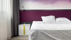 Arab Stepmom with Big Tits Masturbates in a Hotel Room