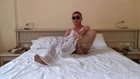 sissy slut michelle relaxes after a business day at the turkish hotel in dalaman