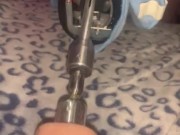 Dad fucks Mom with power tool