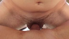 Fucked and cum in mouth on the terrace after watching The Squid Game/Corrida en l boca en la terraza