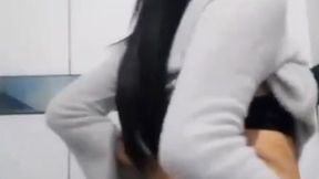 Curvy Latina's big booty and wet vagina