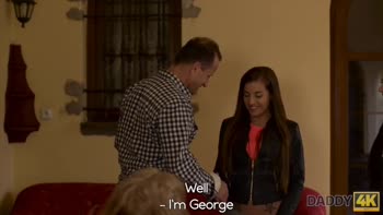 Seduced Stepdad: Two Tiny Teens (18+) Tease & Fulfill George Uhl