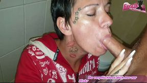 Spontaneous fuck on vacation in the disco toilet