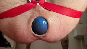 Big 9cm wide ball up my ass