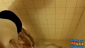 Straight and tattooed thug masturbates after taking a bath