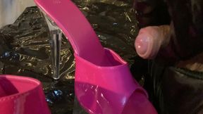 3 Cumshots on Pink Fetish Heels - User Request