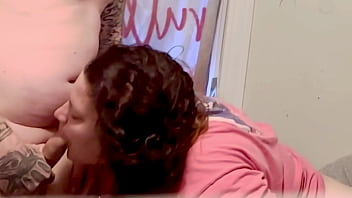 Big booty Britt gets deep throat facial from her cheating roommate