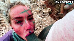public blowjob and big load of cum on face