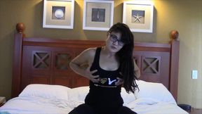 Whitney Latina Porn Star Strips in Vintage Webcam Clips