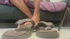 My sweaty flip flops