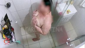 Aquele banho gostoso, esposa tomando banho