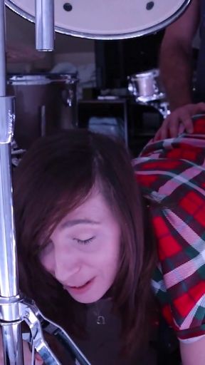 Stunning moment from &quot;Stepmom gets stuck in drum set. Stepson leaves her creampied.&quot;