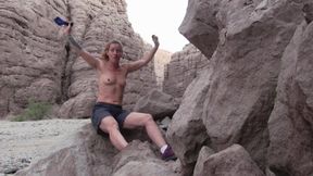 Topless Canyon Blowing Then Pop - Mp4