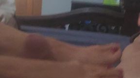 My Red Toes And Feet Make My Neighbor Cum In Minutes