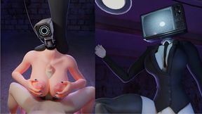 Car Toon - Tv Woman Makes Camera Girl Fuck Me With Her Tits. Skibidi Porn. God, Forgive Me
