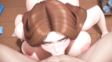 AI redhead cowgirl creampie big dick big tits hentai