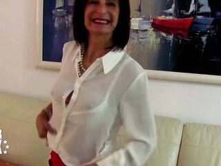 French Shaggy Housewife Masturbating on the Bed