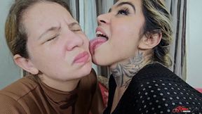 LICKING FACE WITH SPIT JETS - BY VICTORIA DIAS - CLIP 4 - NEW JULY 2025