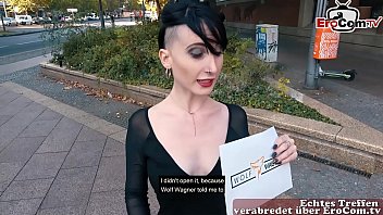 German skinny punk can be persuaded to have sex at a sex date via EroCom Date