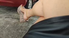 What perfect platform heels dangling from splendid feet (1)