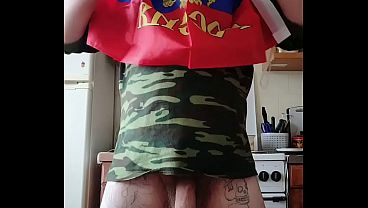 Gay PATRIOT OF RUSSIA and PUTIN filmed porn with penis masturbation and eating fresh sperm!