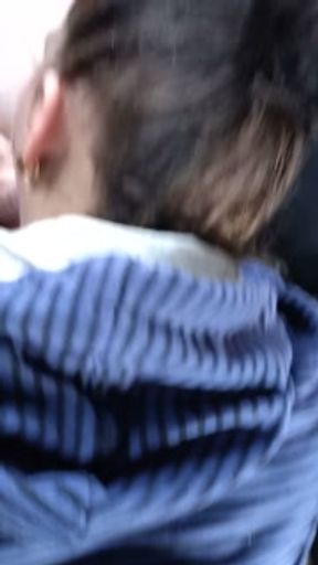 Horny hitchhiker give a head for ride