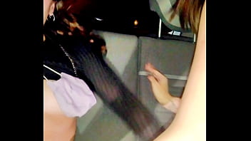 lesbian kisses, my husband films everything, &quot_real&quot_ rimming all in the car