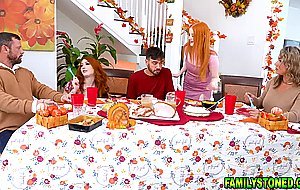 Horny stepsisters takes lucky guy over the couch to fuck him