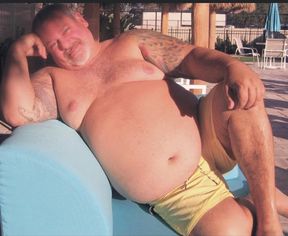 Old chub bear sex hands free big cumshot