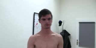 Slutty amateur takes a dildo, his legs shake like earthquake