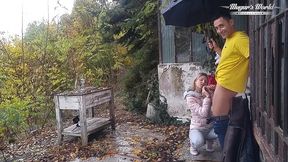 behind the scenes of gina gerson outdoor fucking session in a rainy day