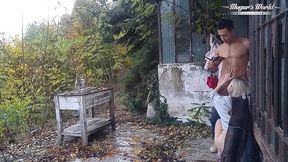 behind the scenes of gina gerson outdoor fucking session in a rainy day