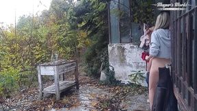 behind the scenes of gina gerson outdoor fucking session in a rainy day