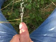 It's horny to piss in public - piss compilation