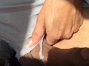 Thick hard Cock trapped in skin tight briefs