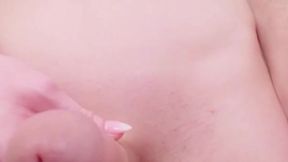 Happy-ending trans VR POV with bareback anal and handjob