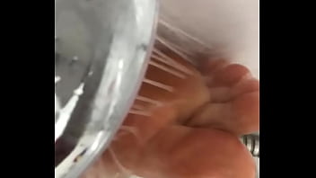 I take off my nylon and I take a shower