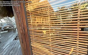 VLOG TULUM - Risky fuck on the terrace of my hotel room