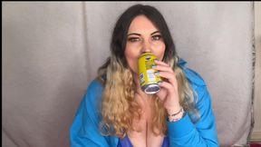 Filthy Whore Has Soft Drink and Burping