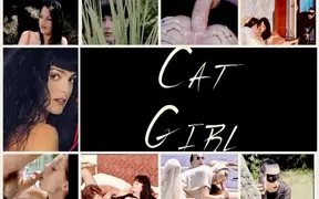 Cutie cat girl with tiny boobs and huge cock