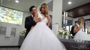 Trans Angels - Cassey Kisses Tops a Hot Blonde Bride to Be