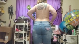 Butterfly Jeans Pulled On