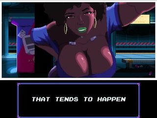 Ms Nightingale - Large melons Ebony Cyberpunk cutie