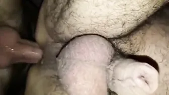 Hairy French amateur bareback anal fuck with passionate moaning